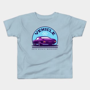 Vehicle Auto Repair Workshop Badge Kids T-Shirt